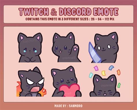 A Bunch Of Black Cats With Different Expressions