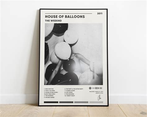 The Weeknd House Of Balloons Album Cover Poster The Weeknd Inspire