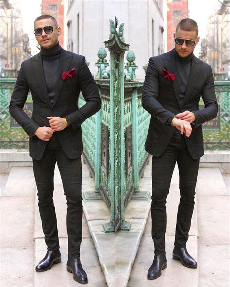 Dappermen Black Outfit Men Prom Outfits For Guys Well Dressed Men