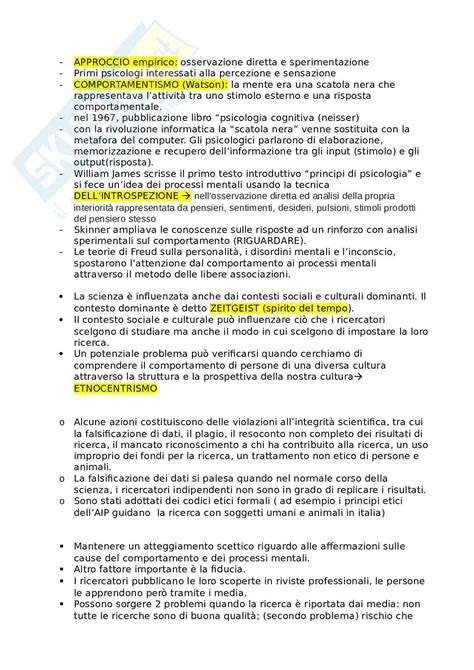 Riassunto Esame Metodologia Della Ricerca In Psicologia Prof Sotgiu