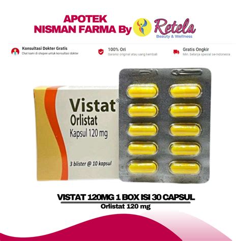 Jual Vistat Mg Box Isi Capsul Orlistat Mg Shopee