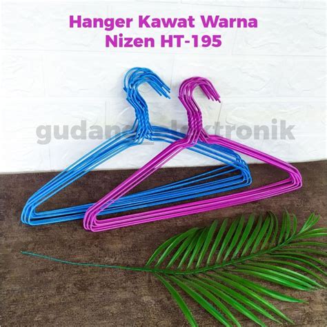 Hanger Kawat Gantungan Baju Kawat Coating Plastik Isi Pcs Lazada