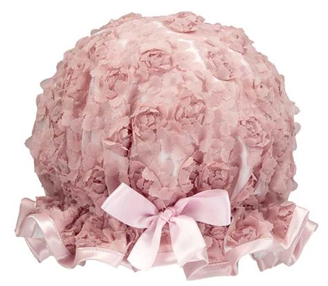 Vintage Rose An Elegant And Luxurious Shower Cap Covered In Soft Pink