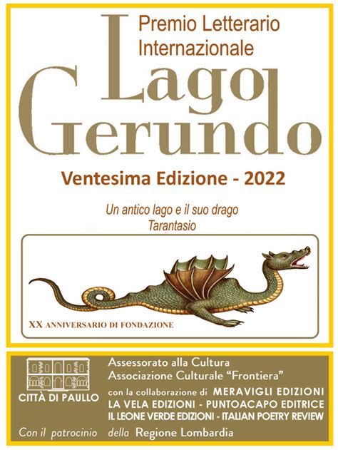 XX Edizione Del Premio Letterario Internazionale Lago Gerundo