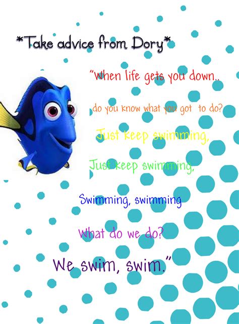 Dory Finding Nemo Quotes Just Keep Swimming