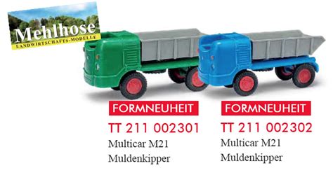 Busch 211002301 Multicar M21 Muldenkipper grün