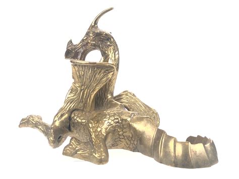 Lot Vintage Brass Chinese Dragon Sculpture