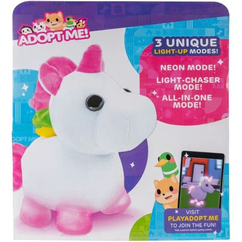 Roblox Adopt Me Mega Neon Unicorn Kosebamse Med Lys 30 Cm 243 0010