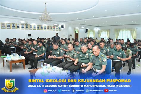 Puspom Tni Ad On Twitter Bintal Ideologi Dan Kejuangan Puspomad