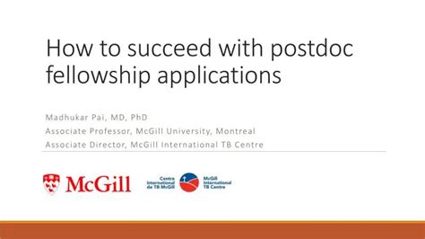 Ppt How To Succeed With Postdoc Fellowship Applications Powerpoint