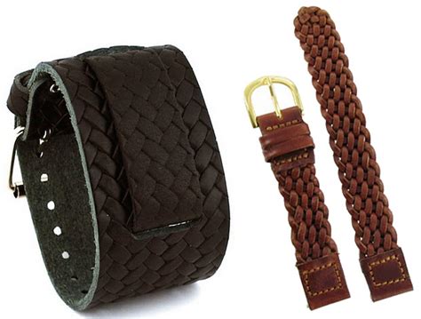 Braided Leather Watch Band Findabuy