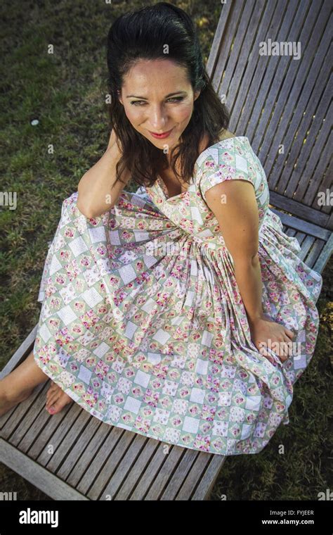 Woman Gardening Mature Girl Gardening In Her Backyard Spring Season