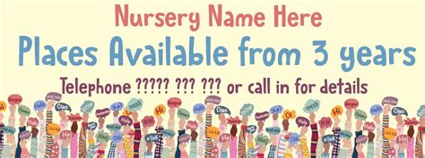 Nursery Places Available Banners Customisable Hfe Signs And Banners