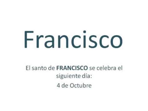 Origen Y Significado Del Nombre Francisco YouTube