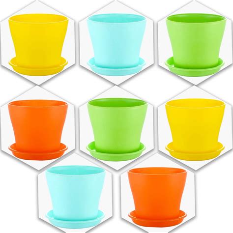 Kraft Seeds Fleshy Inch Flower Pots With Bottom Trays Pcs