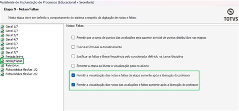 Totvs Educacional Educacional Portal Etapas De Faltas E Notas N O