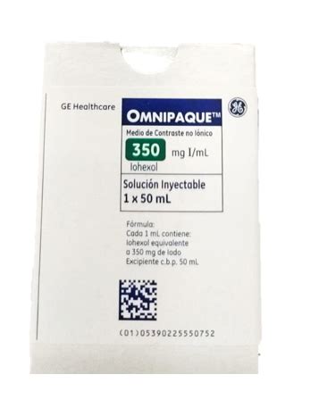 OMNIPAQUE 350 MG ML SOLUCIÓN INYECTABLE 50 ML Lohexol AL