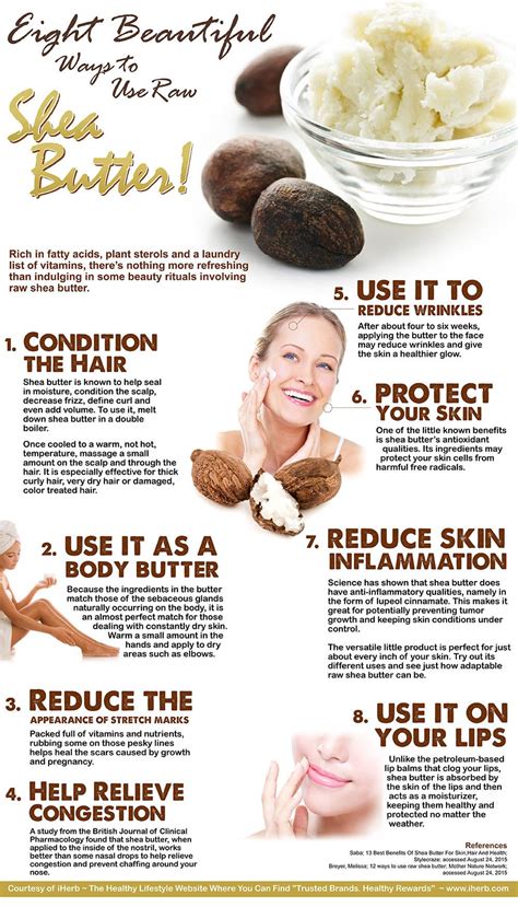 8 Ways To Use Raw Shea Butter Infographic Shea Butter Benefits