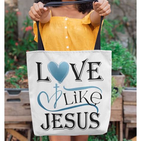 Love Like Jesus Tote Bag Christian Tote Bags Christian Ts Christ