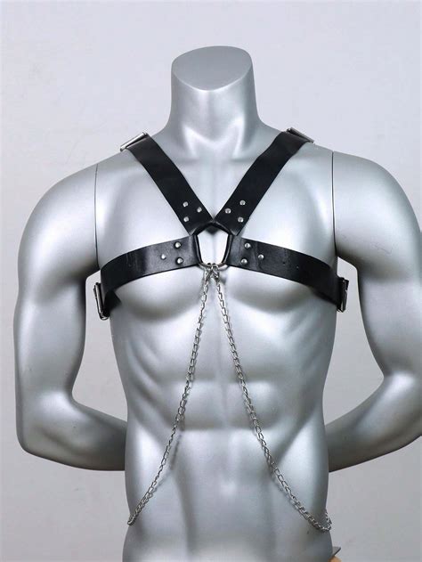 Men Faux Leather Suspenders Sexy Men S Suits Decor Temptation Bottoms Uniforms Party Hot Dance
