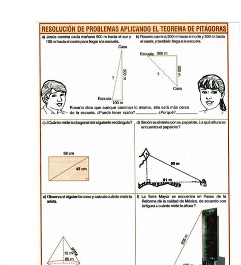 Solved Resolución De Problemas Aplicando El Teorema De Pitágoras