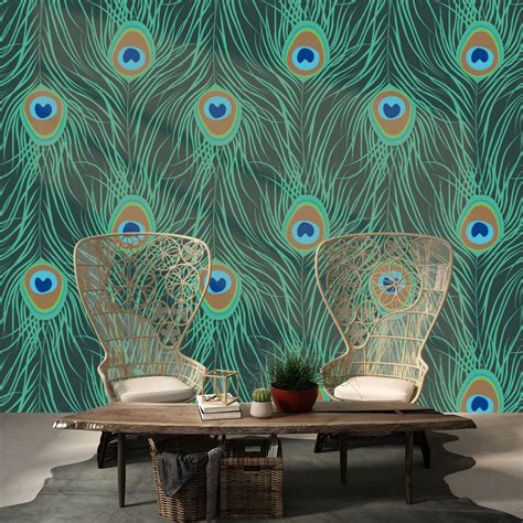 Mor Pankh Wallpaper for Wall, Serene Pattern - Magic Decor