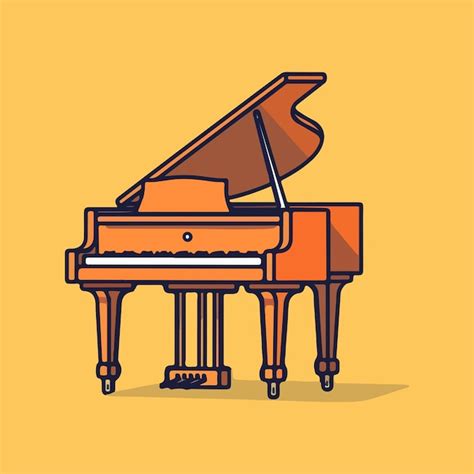 Premium Vector Piano Vector Illustration