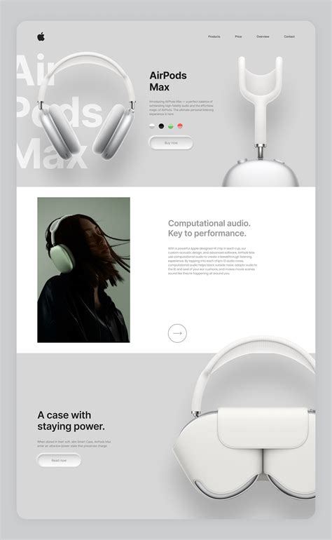 Apple Airpods Max Landing Page On Behance