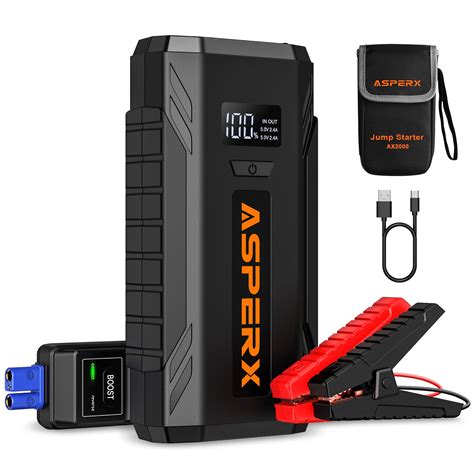 Buy Asperxjump Starter A Peak Car Battery Jump Starter For Up To