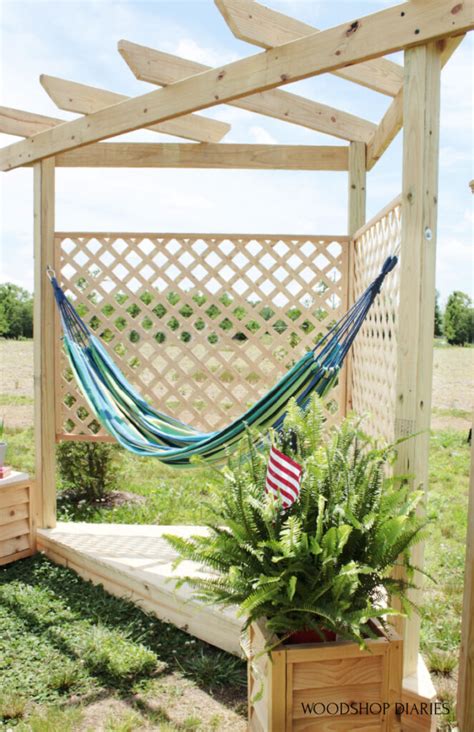 Diy Outdoor Hammock Stand With Floating Deck Pergola Laptrinhx