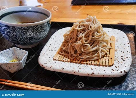 Tallarines Zaru Soba De Japón Foto de archivo Imagen de cena