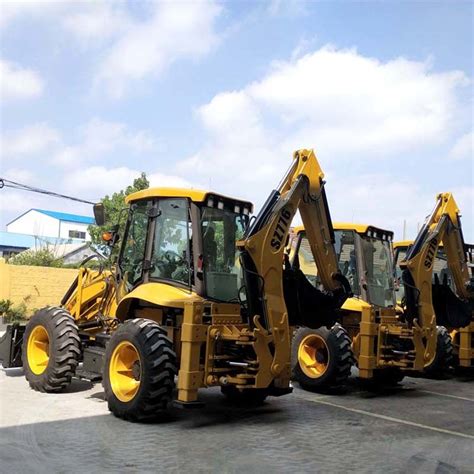 Ton Backhoe Loader With X Four Wheel Steering System And Crab