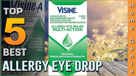 Top 5 Best Allergy Eye Drops Review For Drywatery Eyes Redness Itchy