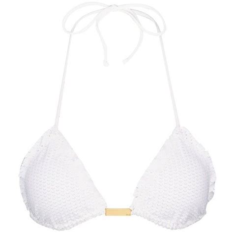 ViX Fresh White Scales Triangle Bikini Top 95 Liked On Polyvore