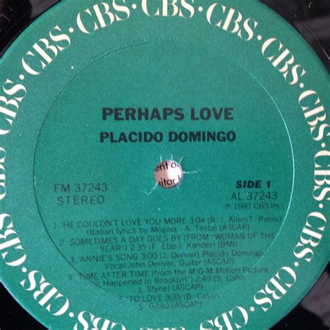 Perhaps Love Placido Domingo With John Denver Vinyl Record Etsy