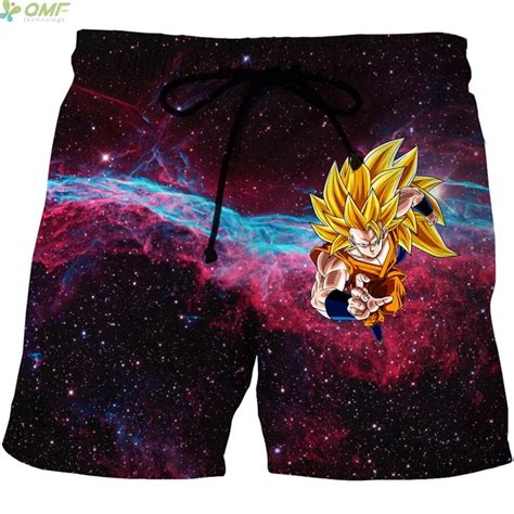 Cosplay Goku Super Saiyan 2 Casual Shorts Breathable Beach Short Pants