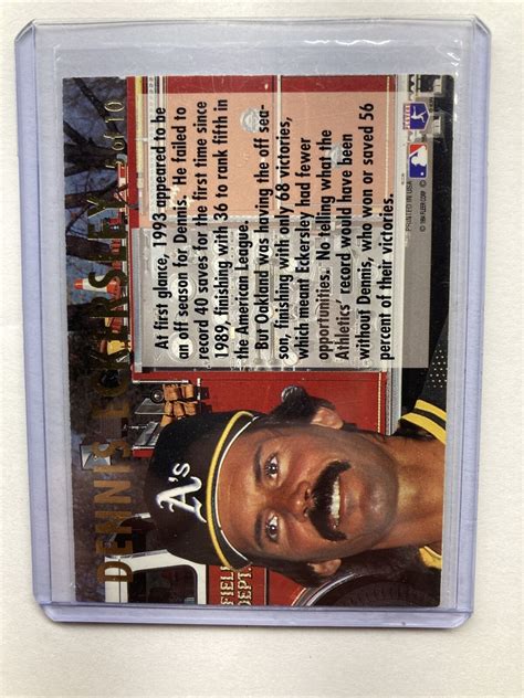 Fleer Ultra Dennis Eckersley Firemen Card Only Of Ebay