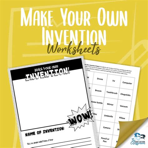 Make Your Own Invention Worksheet Teacher Resume Template