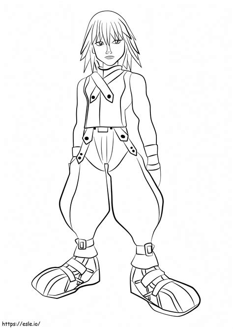 Riku From Kingdom Hearts Coloring Page