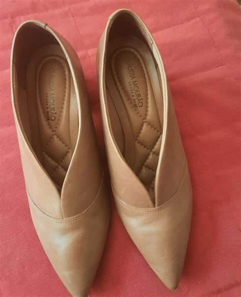 Sapato Nude Salto Bloco Claudia Mour O Sapato Feminino Cl Udia Mour O
