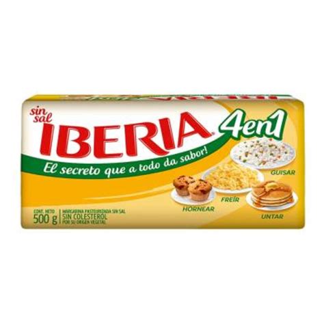 Margarina Sin Sal Iberia 4 En 1 En Barra 500 G Walmart