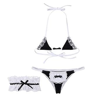 Buy Agoky Women S Anime Maid Bikini Sets Japanese Swimsuit Cosplay Role