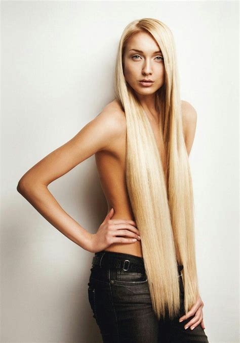 Blonde Long Thin Hair Extra Long Hair Sexy Long Hair Super Long Hair