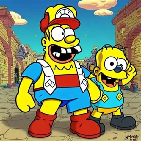 SpongeBob And Homer Simpson Dressed As Greek Warrior