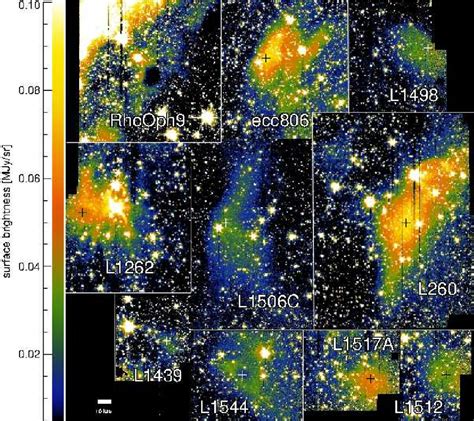 O ff subtracted surface brightness images at 3 6 μ m for the sources