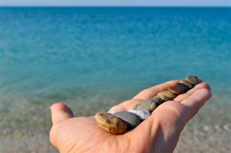 Premium Photo Beautiful Natural Stones Collected On The Shores Of The
