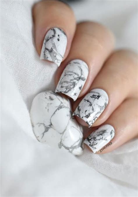 20 White Marble Nails Art Designs And Ideas 2017 Fabulous Nail Art Designs