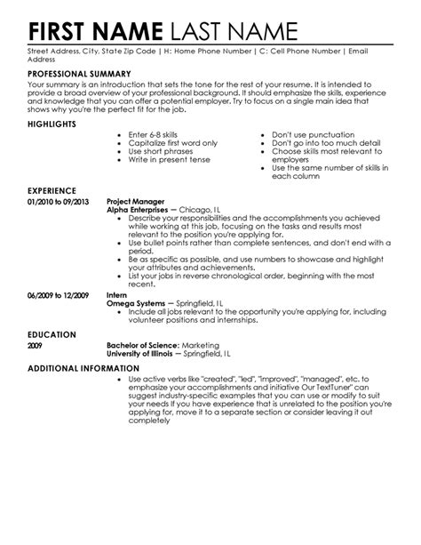 Free Resume Templates Fast And Easy Livecareer