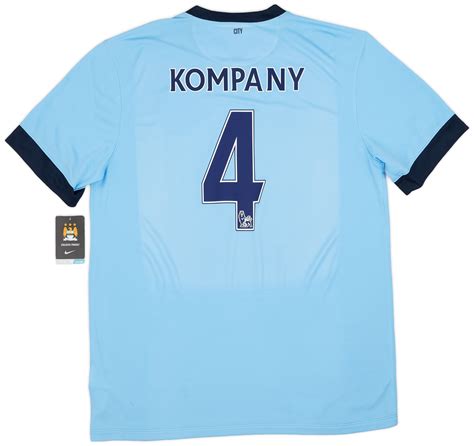 2014 15 Manchester City Home Shirt Kompany 4 XL