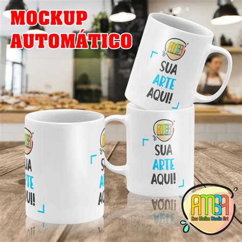 Mockup Autom Tico Caneca Porcelana Ana Melim Studio Art